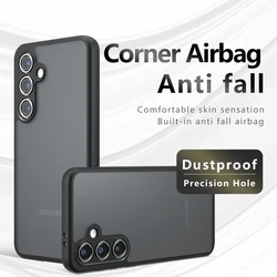 Airbag Super Protection Soft TPU+PC Clear Matte Back Cover For Samsung Galaxy S24 FE S24FE S25 FE S25FE 5G Phone Case