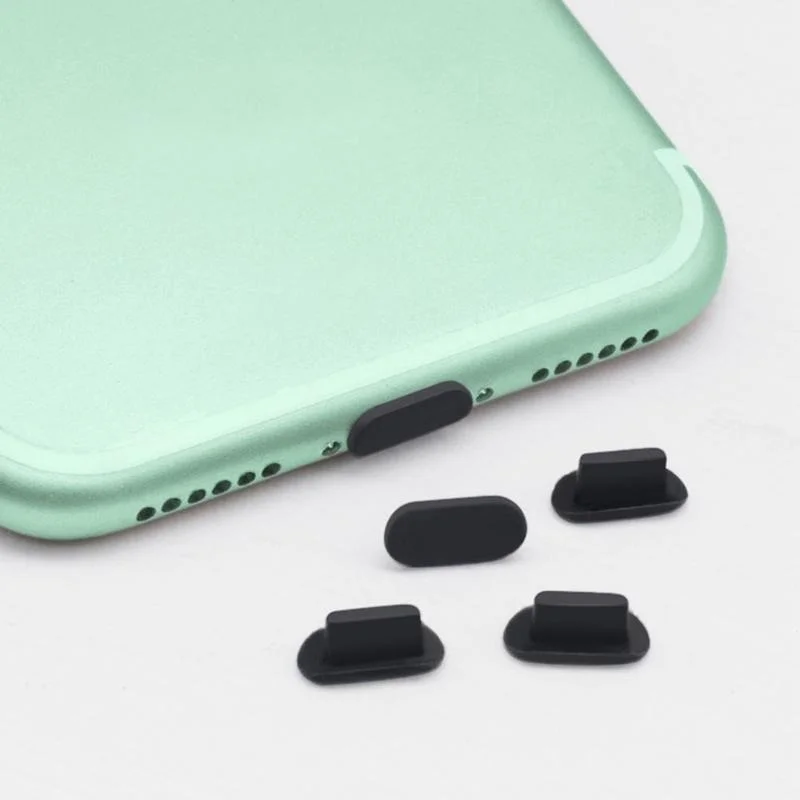 Silicone Anti‑Dust Charging Port Stopper Cover Cap, Dust‑Proof Protector Dust Plug Charm Phone Parts for iPhone 12 13