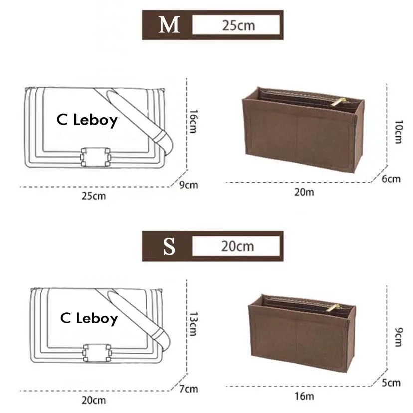 Convient pour Leboy Flap Insert Bag, Sac à main de maquillage, Sac à main intérieur de voyage, Sacs à cosmétiques portables