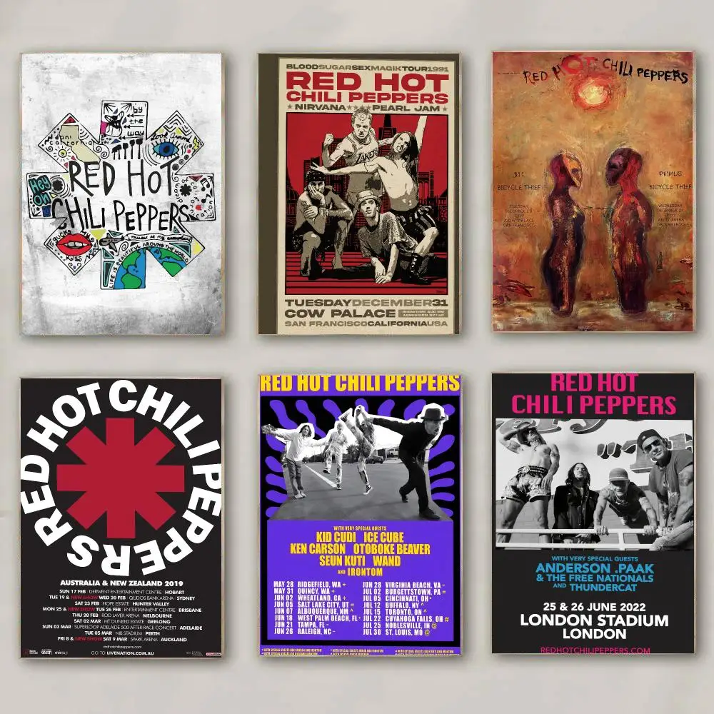 band R-Red Hot Chili Peppers-S Poster Modern Wall Decal for Living Room Cafe Office Bar and Bedroom