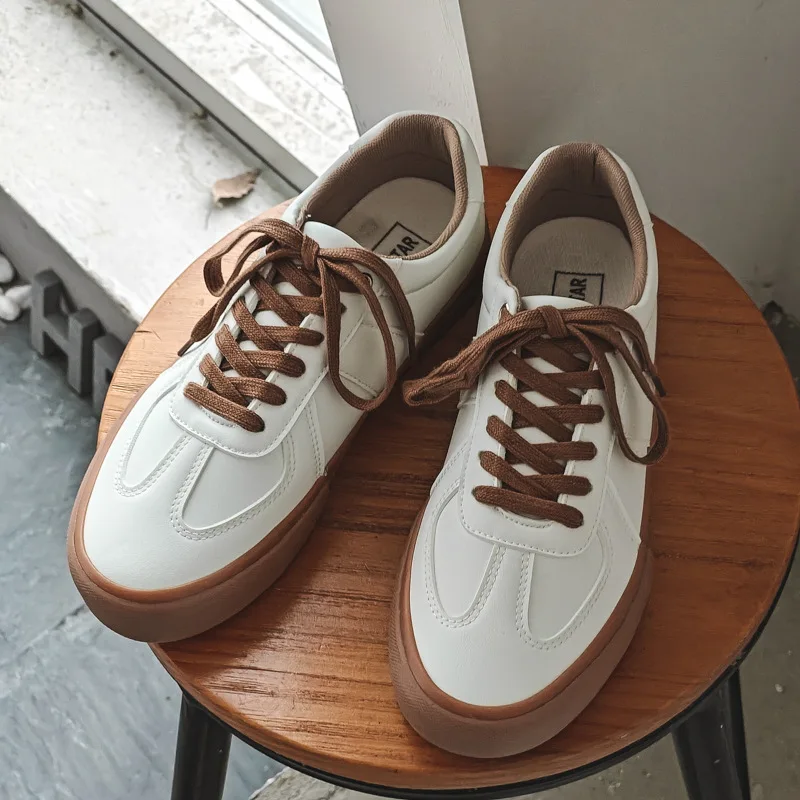 Sepatu kasual Vintage pria wanita, sepatu latihan tentara sepatu olahraga sepatu Lace-up sepatu Unisex pria sepatu Skateboard wanita baru