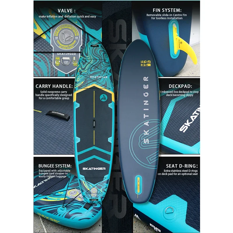 skatinger stand up sub paddleboard Inflatable Sup Surf Paddle Board Surfboard for Youth