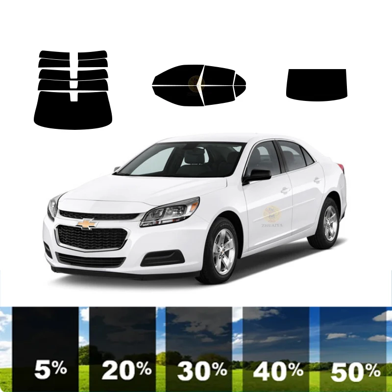 

precut Removable Window Tint Film For Car 100% UVR 5%-70%VLT Heat Insulation Carbon ﻿For CHEVROLET MALIBU 4 DR SEDAN 2013-2015