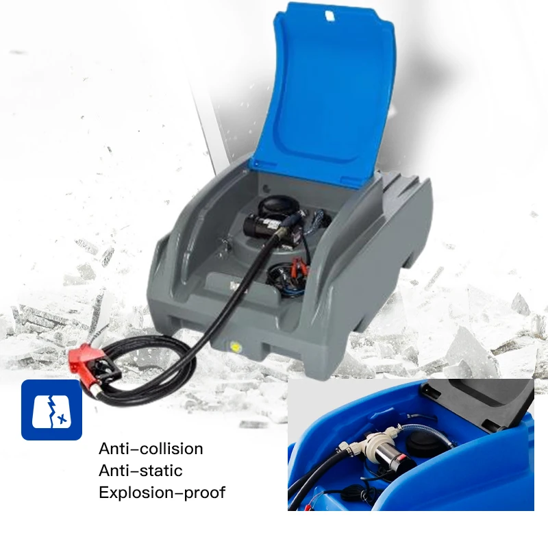 200L Diesel Transfer Tank with 12V Diesel Pump For Mobile refueling Jerry Can Fuel Storage Tank