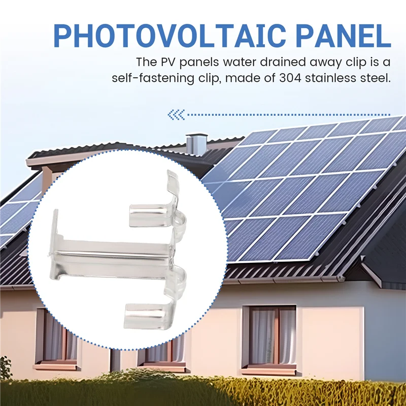 Classy-20PCS Photovoltaic Panel Drainage Buckle Surface Plate Solar Panel Water Drain Clip For Solar Panel Draining 35Mm Easy In