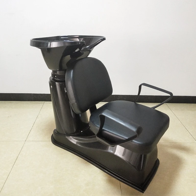 Hair salon semi-reclining shampoo bed special hair salon barber shop plastic flush bed chair