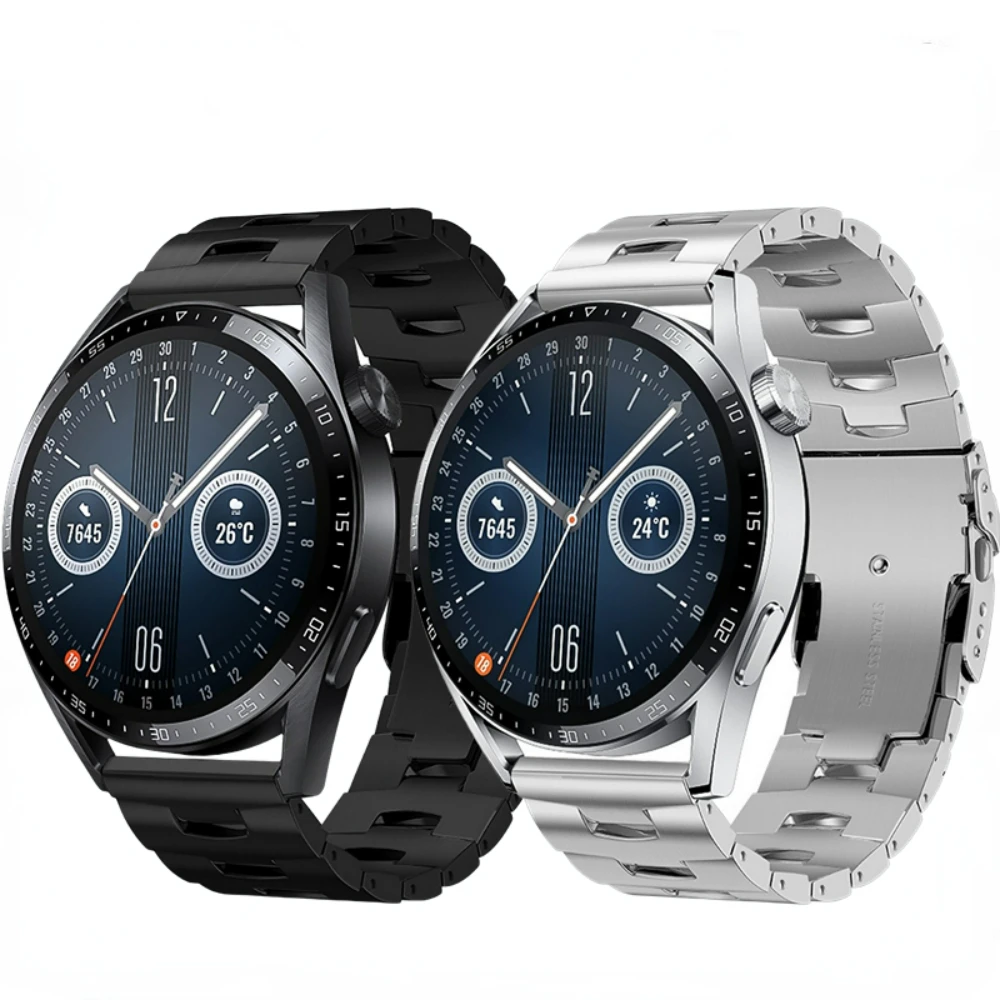 

Ремешок из титанового сплава для Huawei watch GT2 46 мм, браслет для смарт-часов Samsung Gear S3, мужской браслет для Amazfit GTR 47 мм, 22 мм