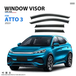 For BYD Yuan PRO EV 2016+ ATTO 3 2022-2023 Window Visor Rain Guard Weather Shield Wind Guard Deflector Car Accessories Shelters