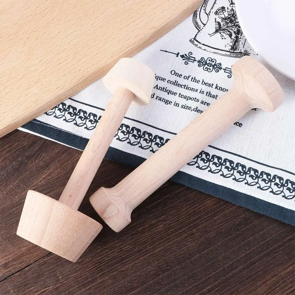 Portable Wooden Egg Tart Tamper Double Sides Pastry Egg Tart Pusher Eggtart Mold Baking Cake Kitchen Tools Bottom Mold