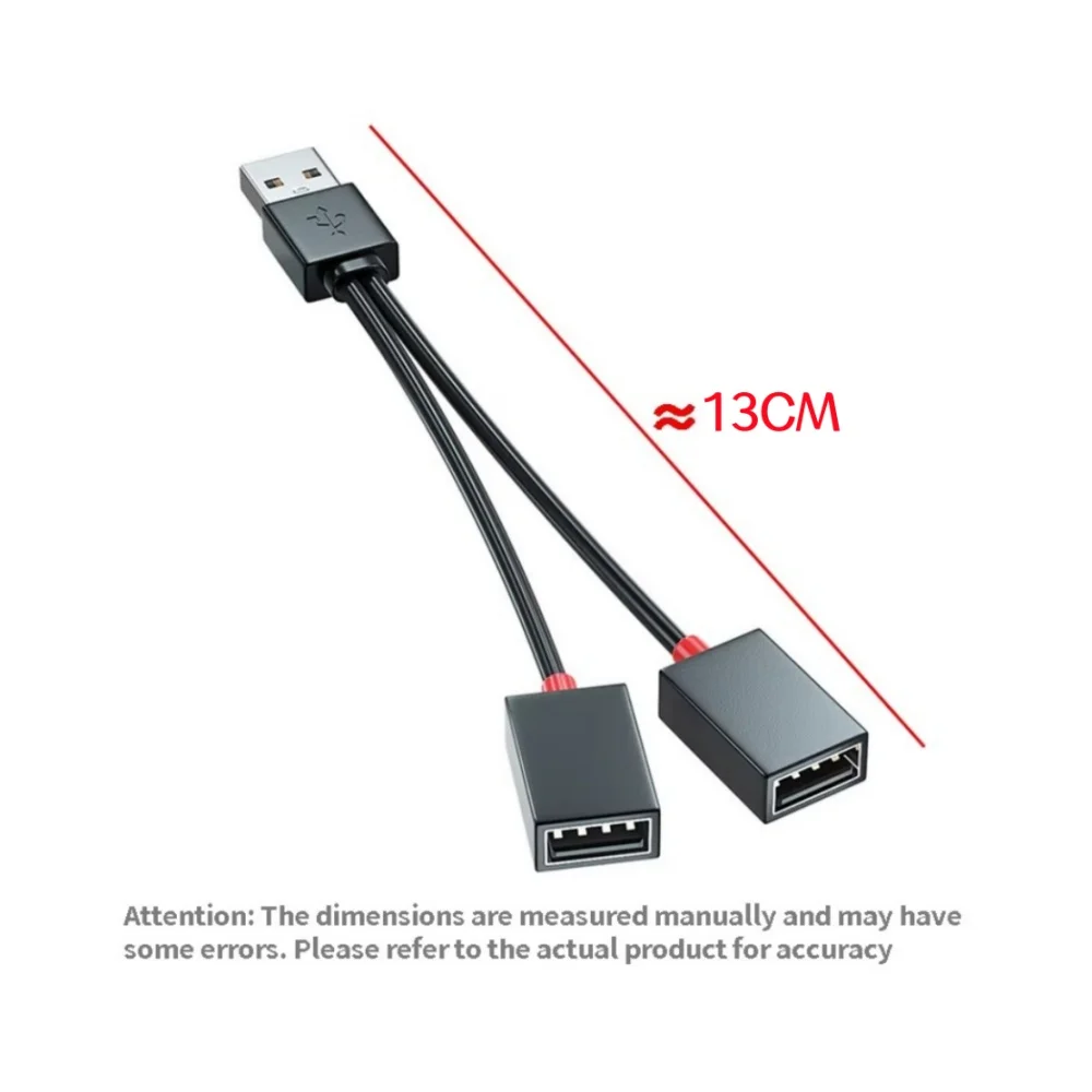 Multifunction 1 In 2 Out Car USB Hub Splitter Adapter High Speed Charging Data Cord Universal Charger Wire For iPhone Xiaomi