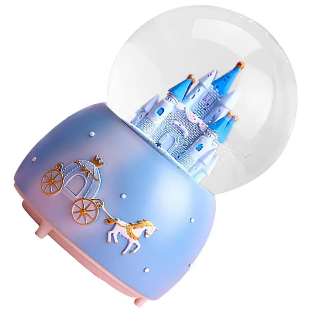 

Crystal Snow Globe Music Box for Girls Fairy Tale Home Decor Party DIY Gift Idea Clear Transparent Ball Globes Bedroom Living