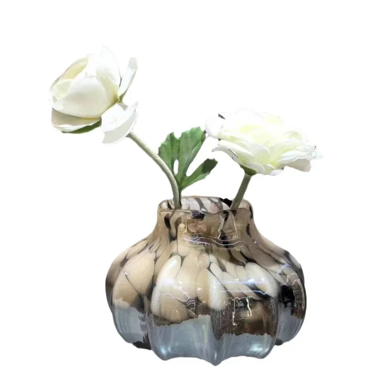 

Glazed creative entrance dining table vase ornament, living room flower arrangement high-end