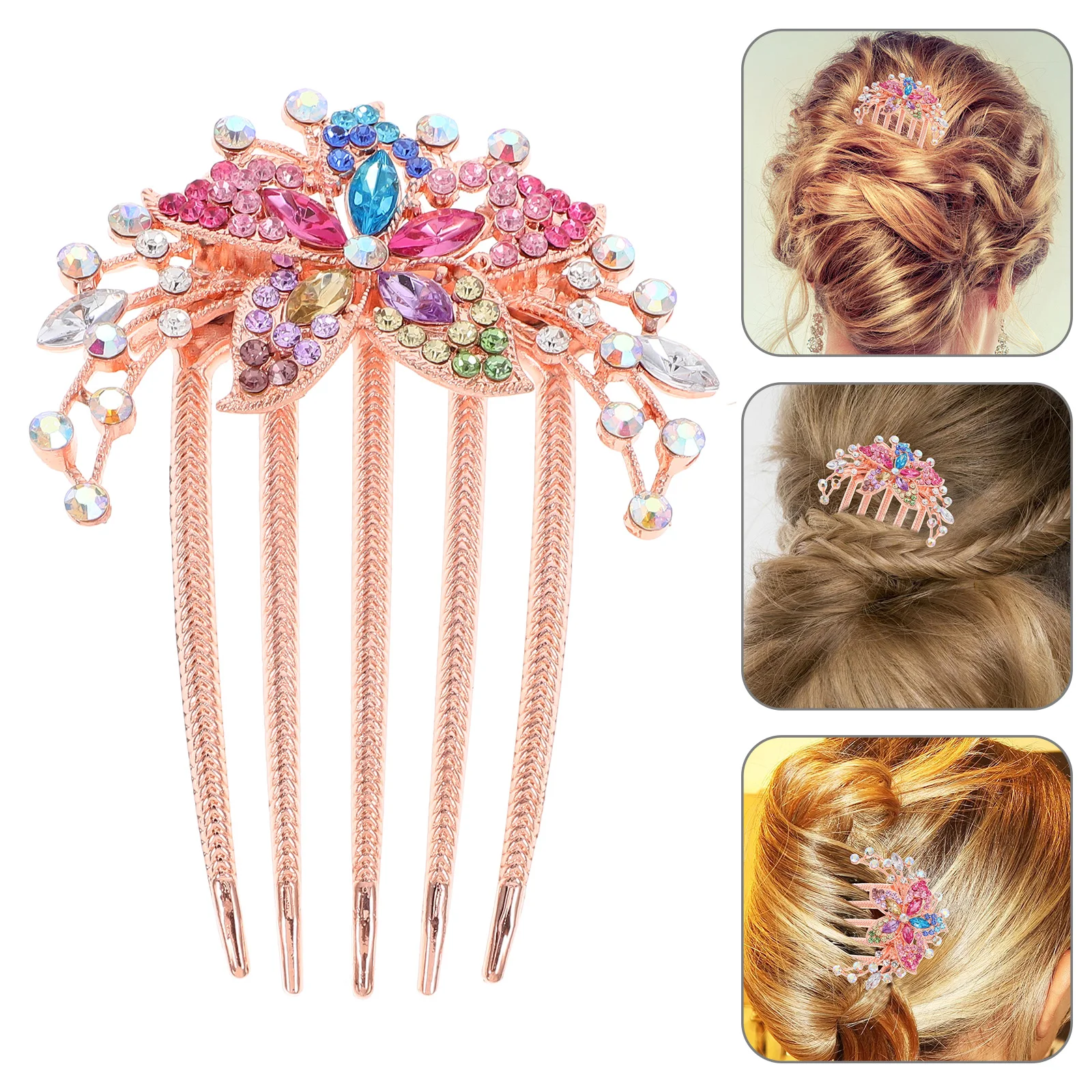 

Rhinestone Hair Combs Design Smooth Edges Party Ceremonies Daily Wear Women Accessories Crystal Hairpins Decorative