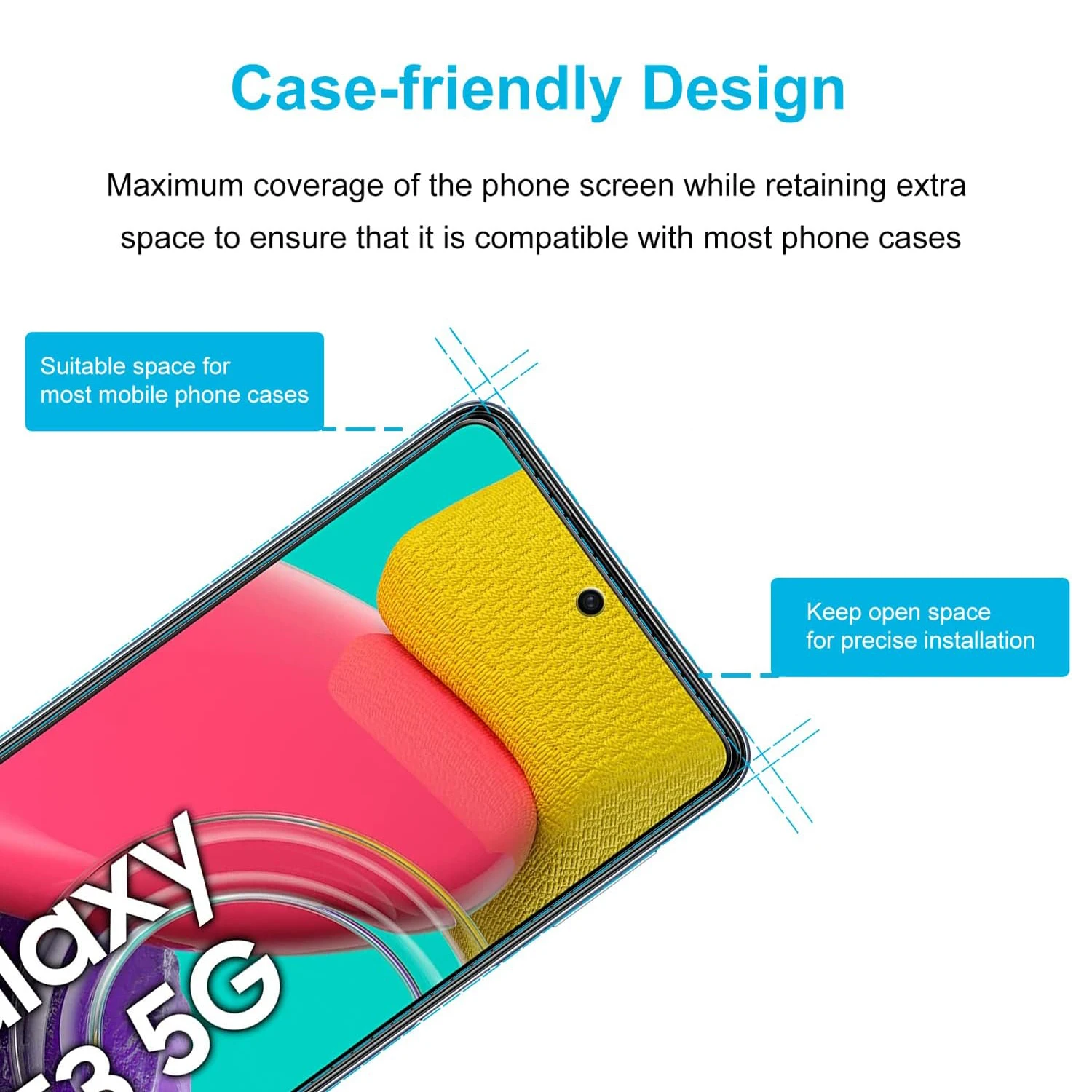 For Samsung Galaxy M53 5G Tempered Glass Screen Protector Glass Film