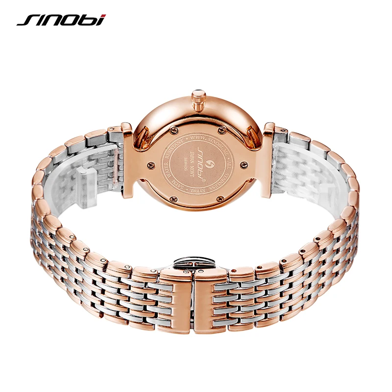 SINOBI Fashion Men\'s Watches Top Luxury Original Design Man Quartz Wrist Watches 5 Bar Waterproof New Golden Super Thin Clock