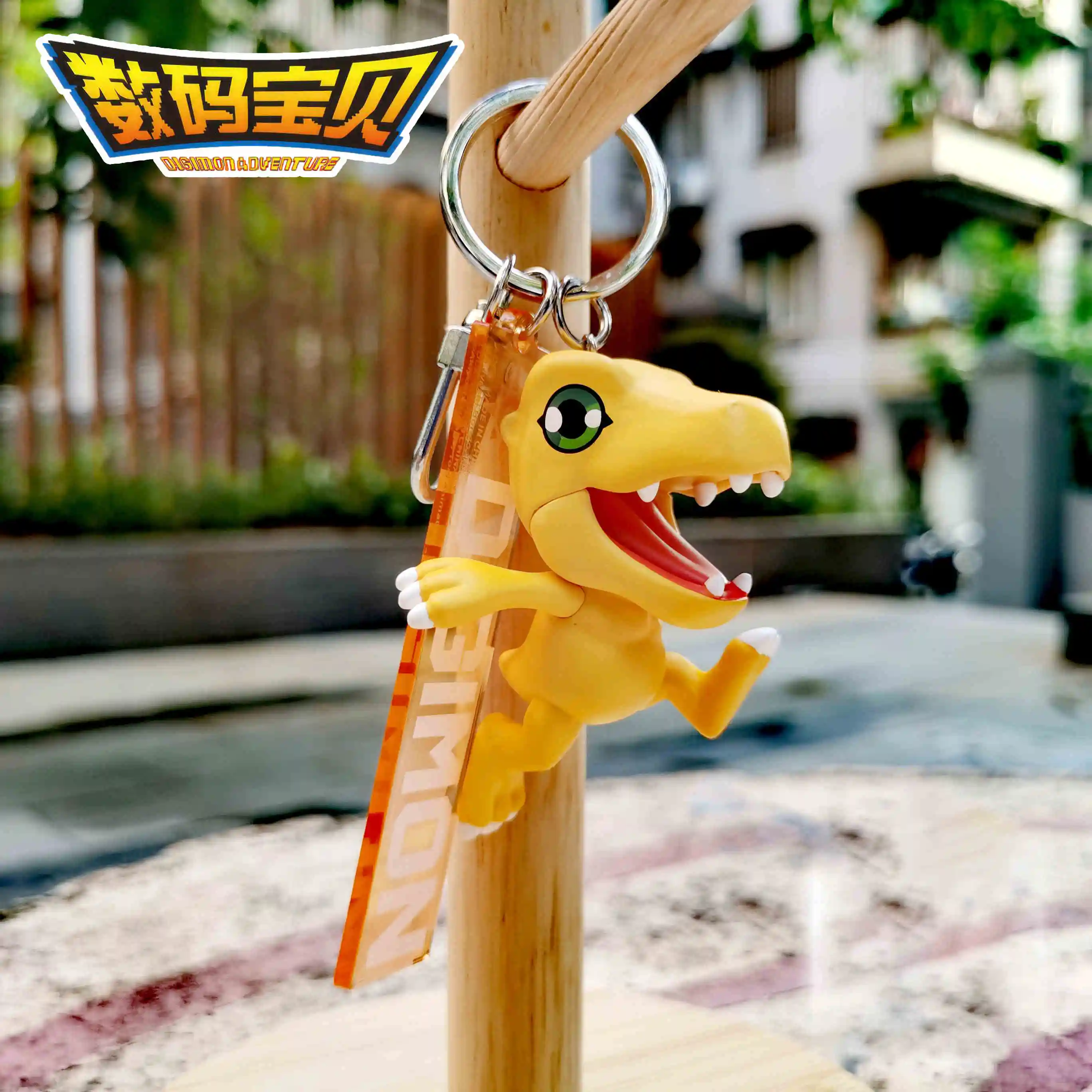 Nouveau véritable Anime Digimon aventure Figure 3d porte-clés Anime figurines Agumon Gabumon modèle à collectionner jouets cadeau