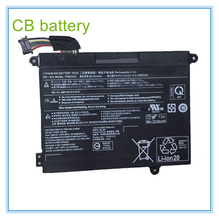 New Laptop Battery for  CP785911-01 FPB0352S FPCBP578 7.2V 25WH