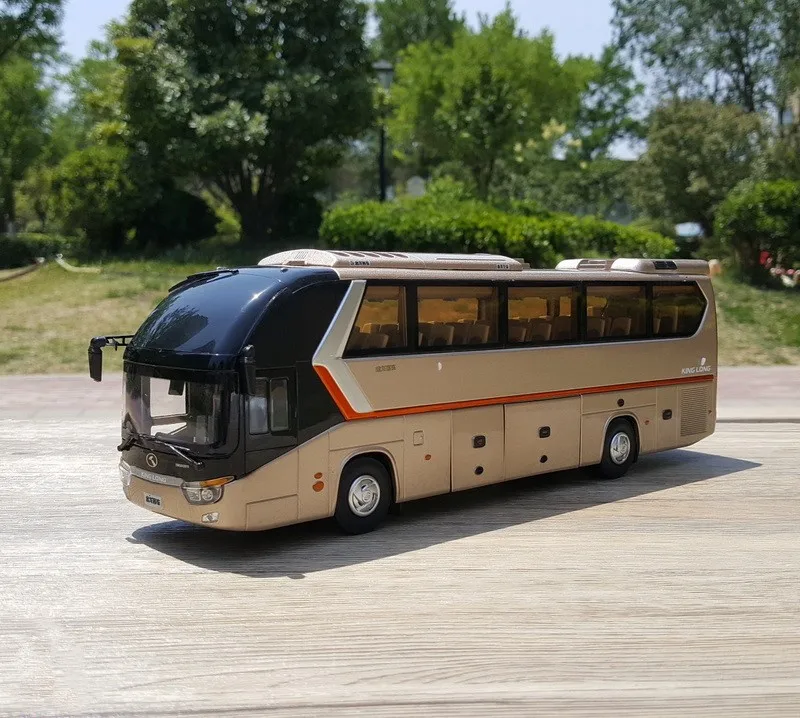 Rare Alloy Model Gift 1:38 Scale KingLong XMQ6129Y5 Travel Transit Bus Vehicle DieCast Toy Model