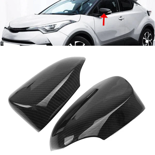 

Car Carbon Fiber Rearview Side Mirror Cover Trim For Toyota C-HR CHR 2016 2017 2018