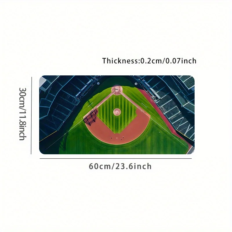 لوحة ماوس ألعاب ملعب البيسبول الممتدة - عرض جوي 89.92 × 39.88 سم لوسادة مكتب ملعب البيسبول مع قاعدة مضادة للانزلاق - #3