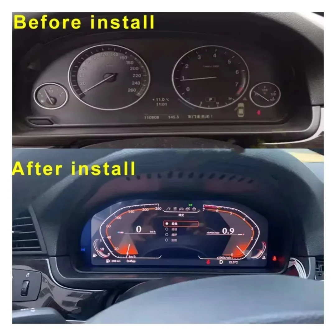 

12.3 Inch Car LCD Instrument For Bmw 5 6 7 Series And For Bmw X3 X4 X5 X6 Digital Dashboard Panel Instrument Cluster Speedometer