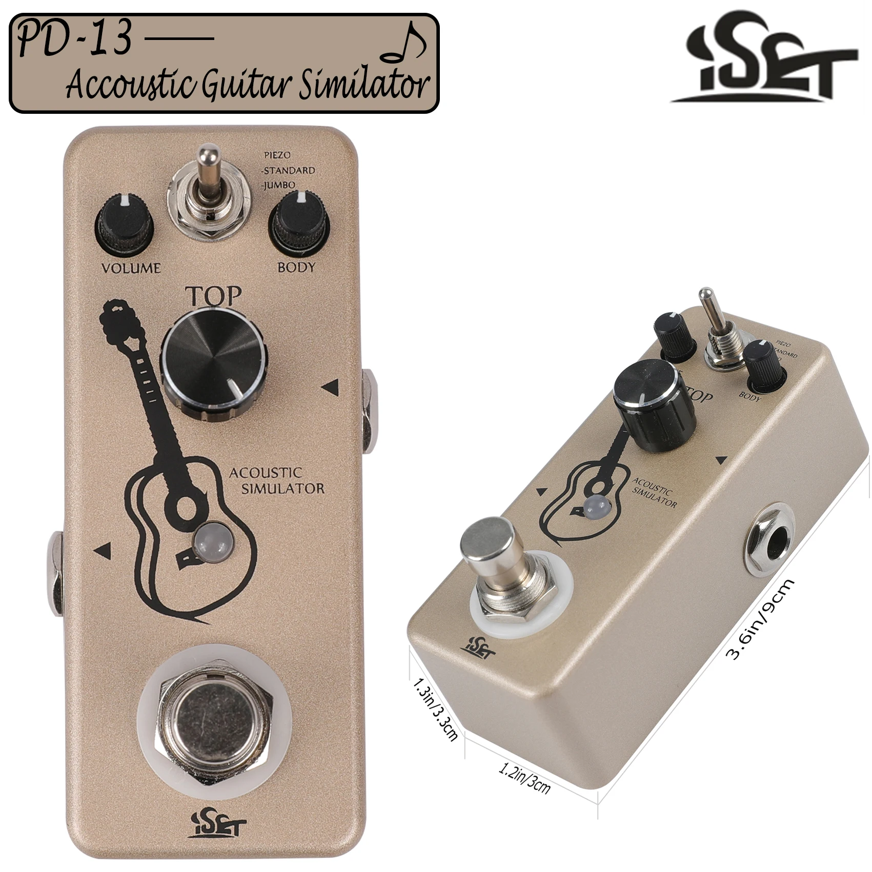 ISET التيار المتناوب مرحلة تأثير الغيتار دواسة التيار المتناوب المرحلة قذيفة معدنية دواسة الصوتية للجيتار الكهربائي باس صحيح تجاوز الغيتار الملحقات #1