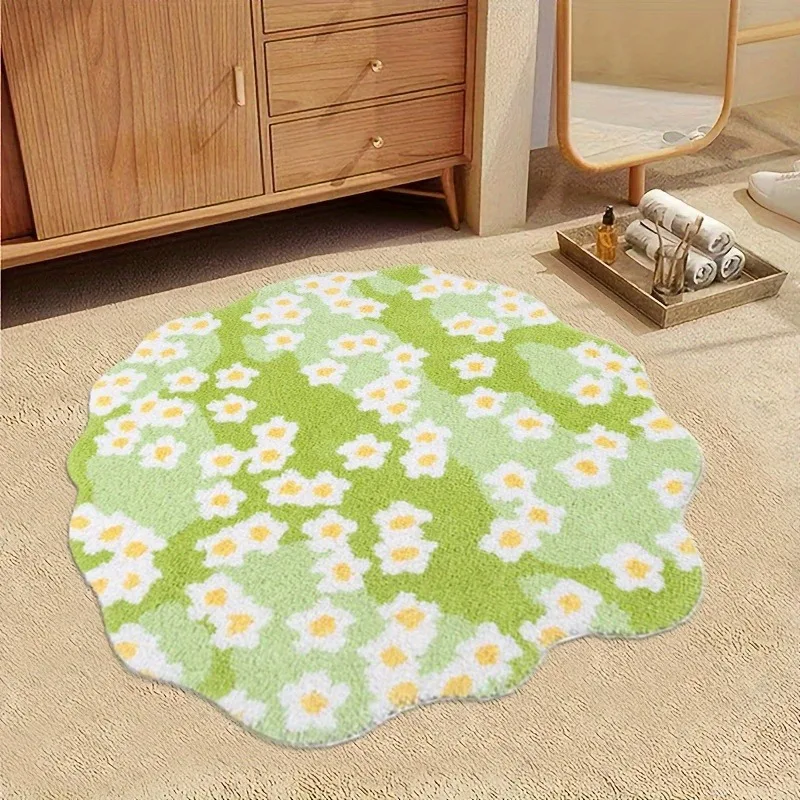 لطيف الزهور الكرتون السجاد شكل خاص غرفة نوم السجاد السرير أفخم السجاد ديكور المنزل غرفة المعيشة أريكة سجادة أرضية غير قابلة للانزلاق