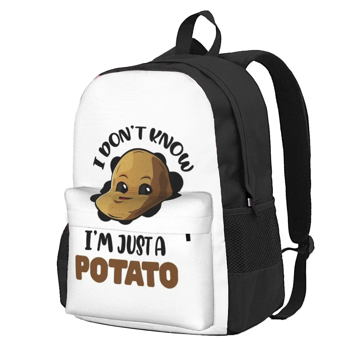 I Don't Know I'm Just A Potato - Potato Lover Gift Student Backpack School Bag  for Boys Girls Fashion Bookbag Shoulder Bags