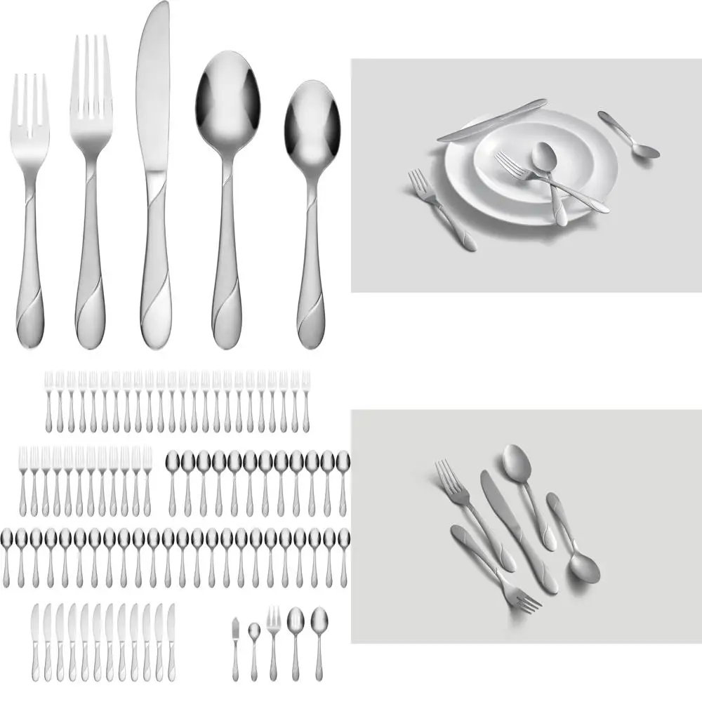 

Cambridge Swirl Sand 89-Piece Flatware Set in 326J2H9BH26 Design