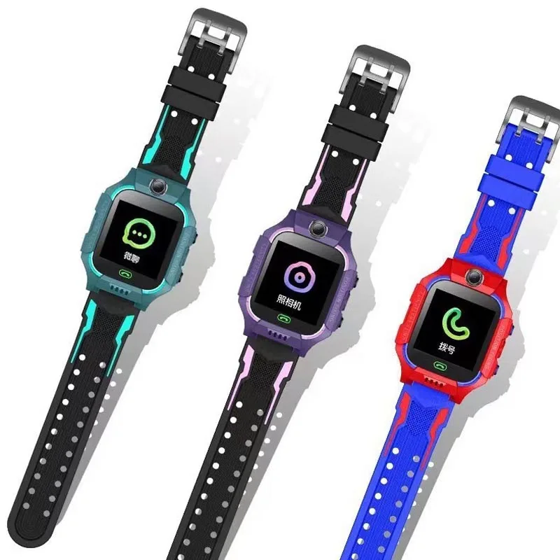 GSM LBS Anti-Loss SOS Alarm GSM Tracker Voice chat phones Rohs CE GPS SOS Call 4g Kids Child Baby Smartwatch Q19 Smart Watch