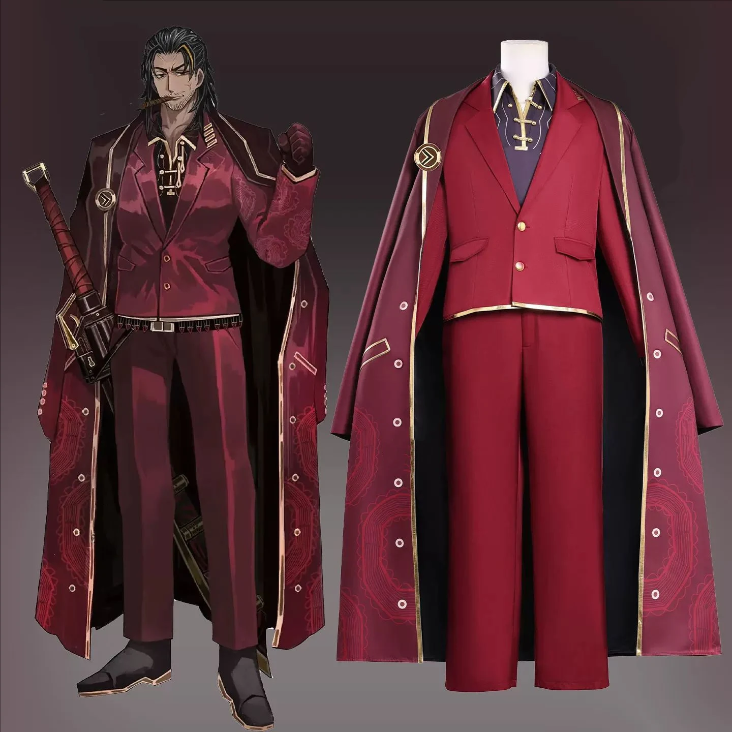 

Hot Limbus Company Lei Heng Cosplay Costume Hat Gloves Anime Character Outfit Halloween Party Carnival Xmas Men Cosplay Suit