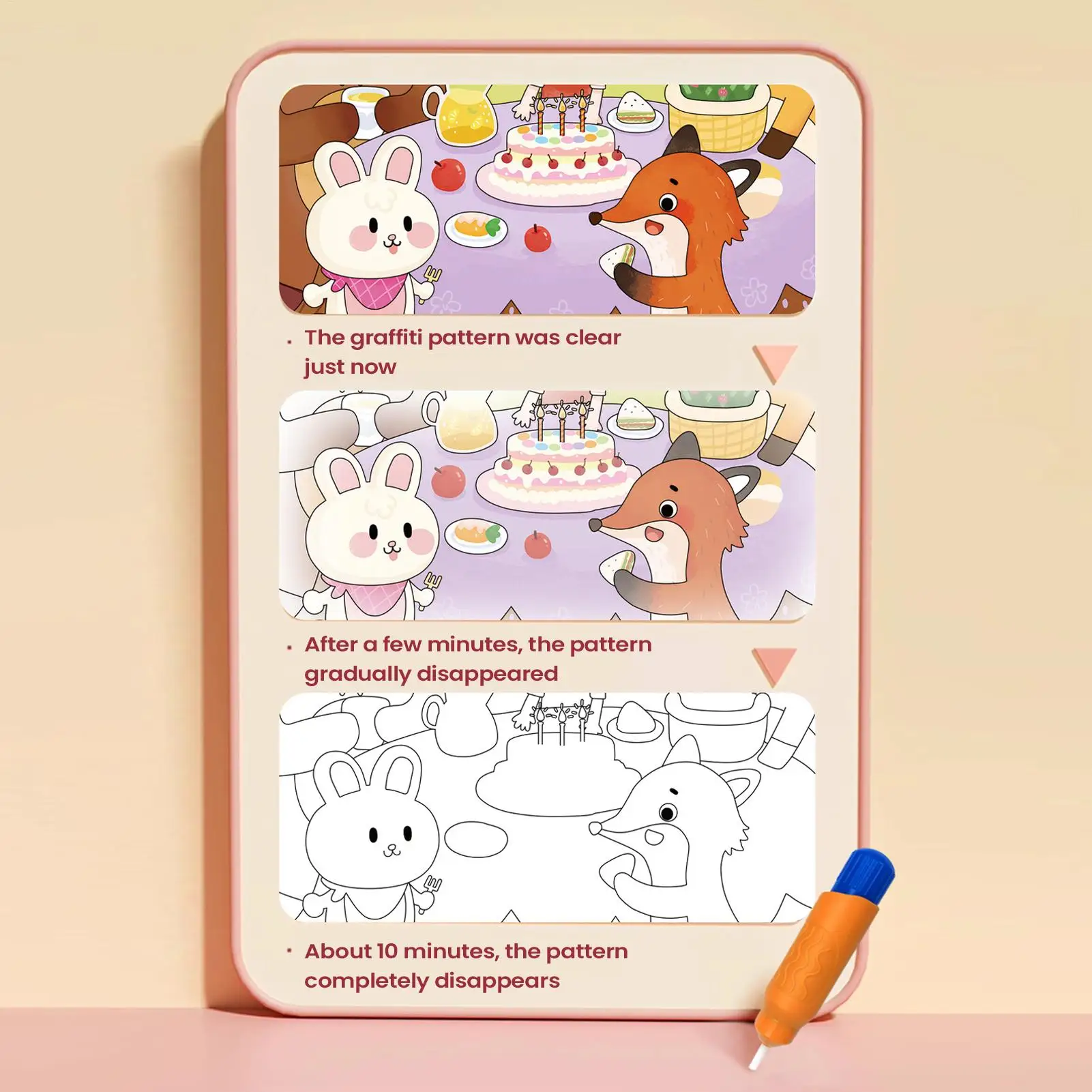 1PC Kinderen Aquarel Magisch Boek Herbruikbaar Aquarel Werkboek voor Kinderen Dier Cartoon Schilderen Boek Onderwijs Speelgoed