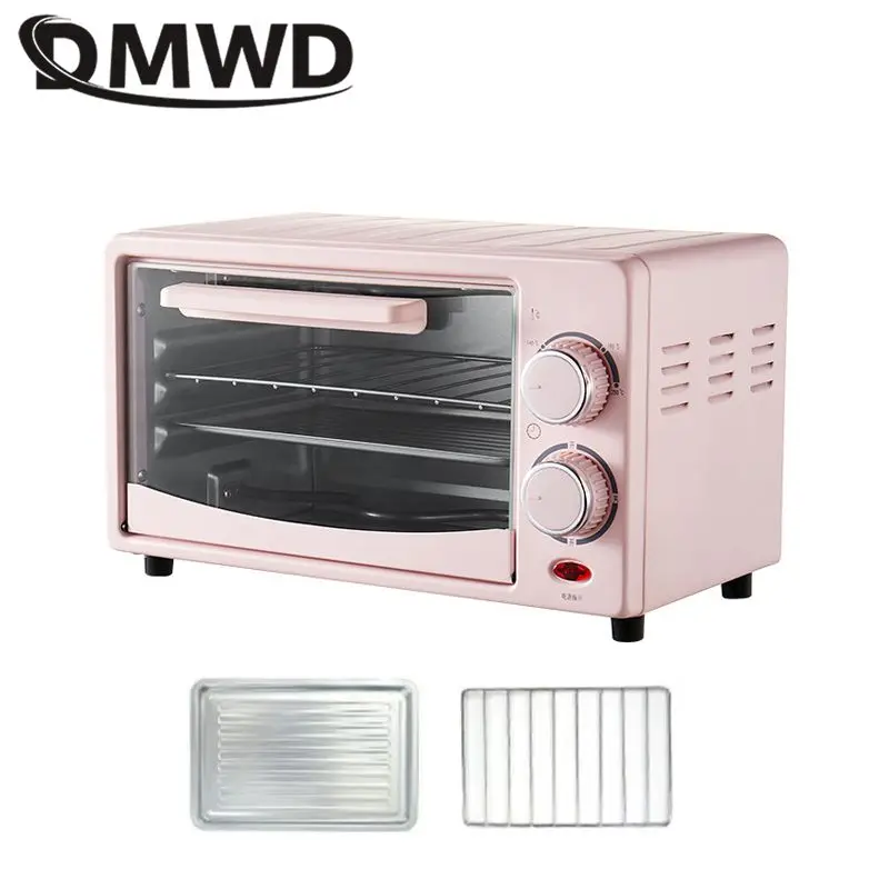 Mini Electric Oven 12L Capacity Household Multi-functional Backing Tool Double trays Temperature adjust With timer Knob control