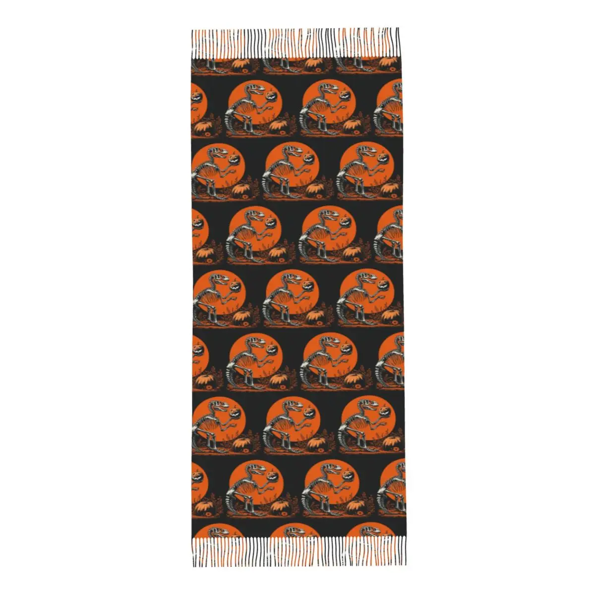 Dinosaur Fossils Halloween Scarf Tassel Scarves Women Soft Warm Shawls and Wraps Large Fall Winter Shawl Wrap