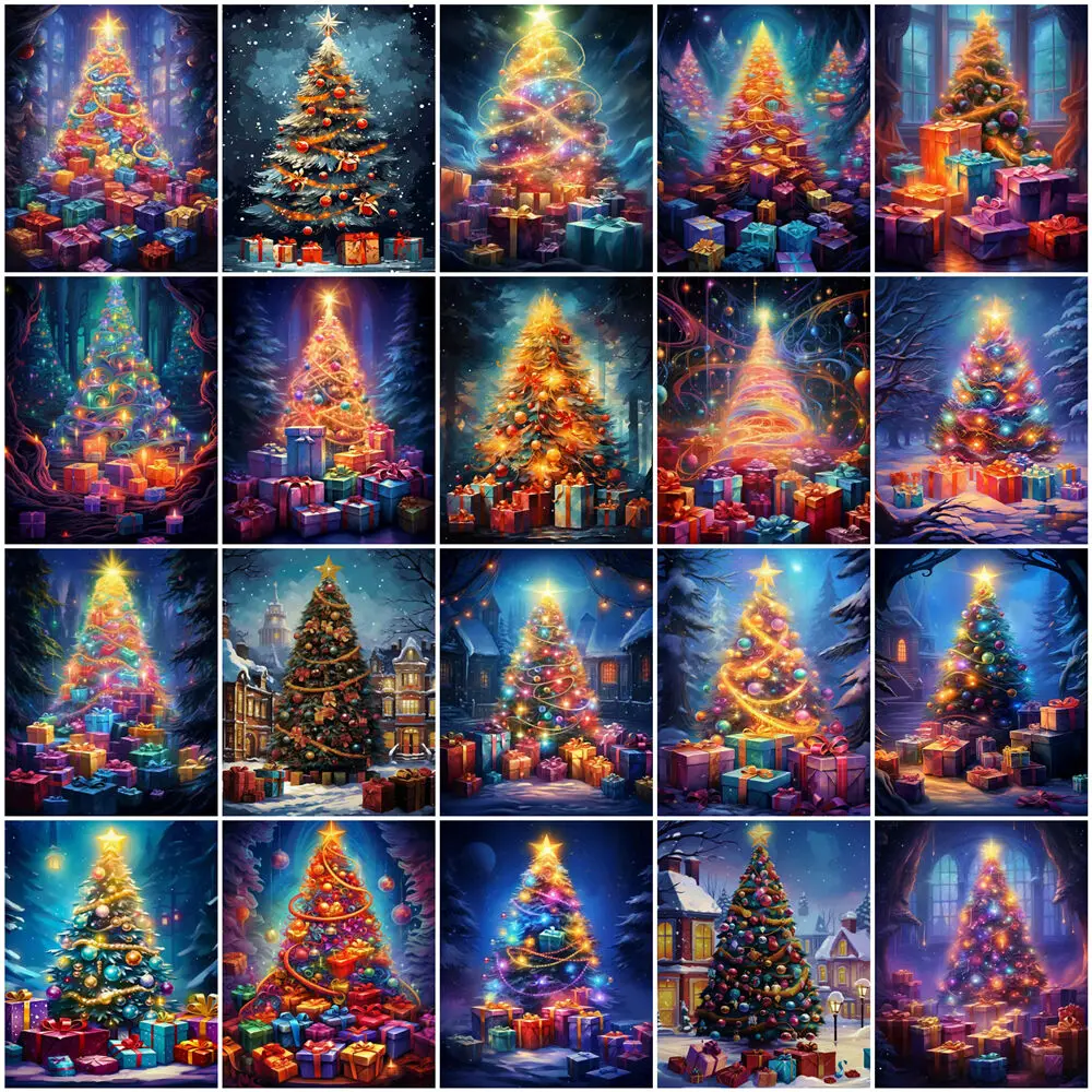 EverShine New Arrivals Diamond Mosaic Tree DIY Hobby 5D Painting Scenery Full Square Drill Embroidery Craft Kit Christmas Decor