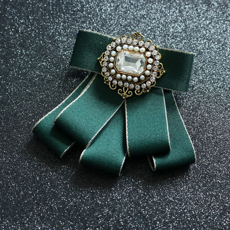 Moda męska damska muszka brytyjski wielowarstwowy kwiat na szyję koreański wersja żonaty pan młody ślub Handmade Crystal Bowtie — zdjęcie 4