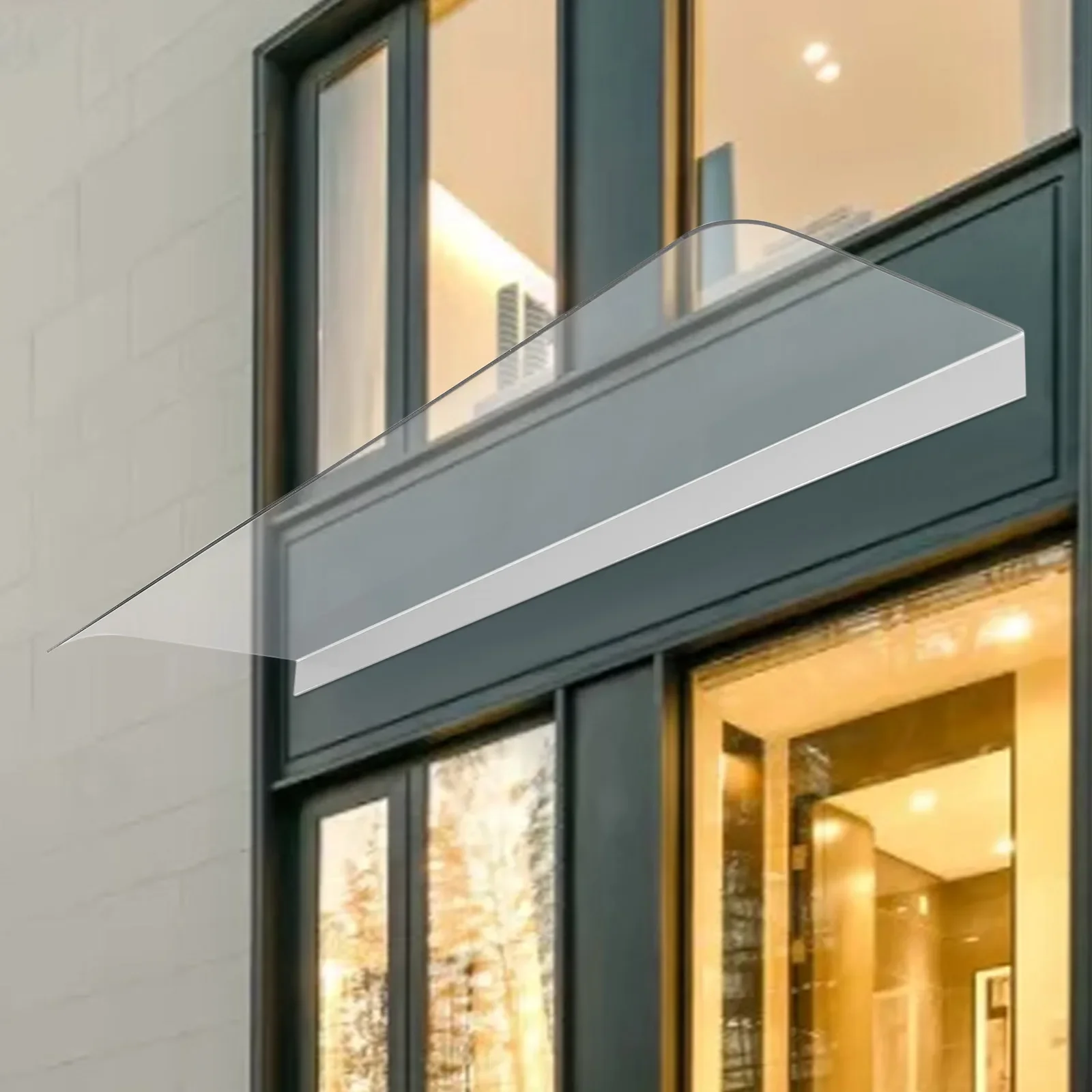 

NEW Awning Canopy, UV Rain Snow Protection, Thicken Clear Cover Maintenance-Free Awning for Front Door/Porch Patio Roof