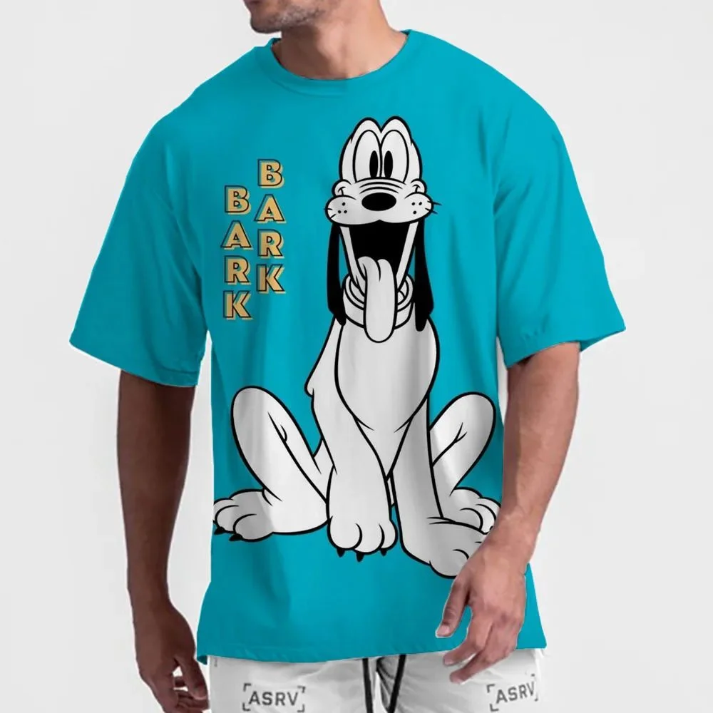 Disney Funny Goofy Printed T-Shirt Men Sumemr Fashion Tops Tees Male Cartoon Short Sleeve Clothing Casual Stylish Streetwear