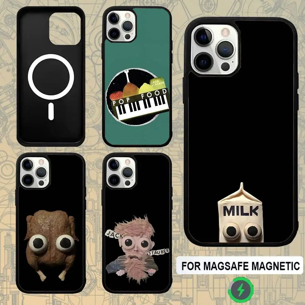 

Jack Stauber Phone Case For IPhone 16e,16,15,Pro,Max,14,Plus,13,12,11 Magesafe Magnetic Wireless Charge Cover