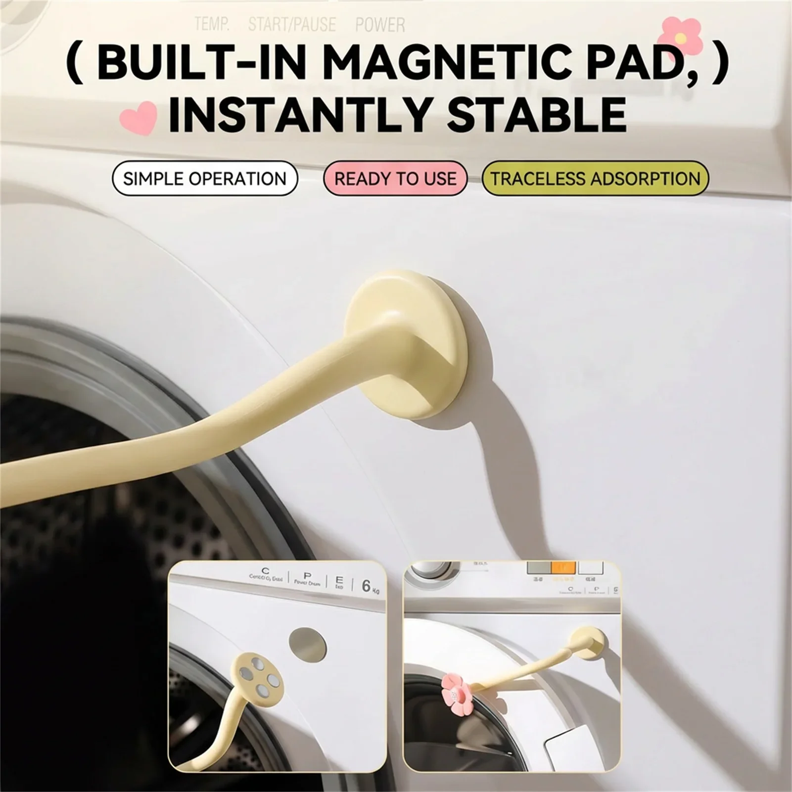 Washing Machine Ventilation Bracket Drum Washing Machine Ventilation Bracket Anti Sinking Magnetic Suction Fixed Support Bracket