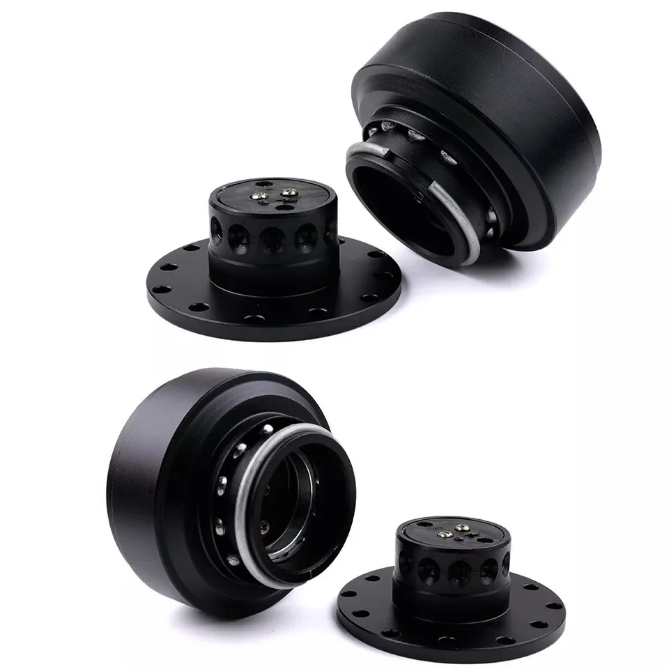 

Car Crown New Black Steering Wheel Snap Off Quick Release Hub Adapter Boss kit 8 Colors Available Mo Car Accessories