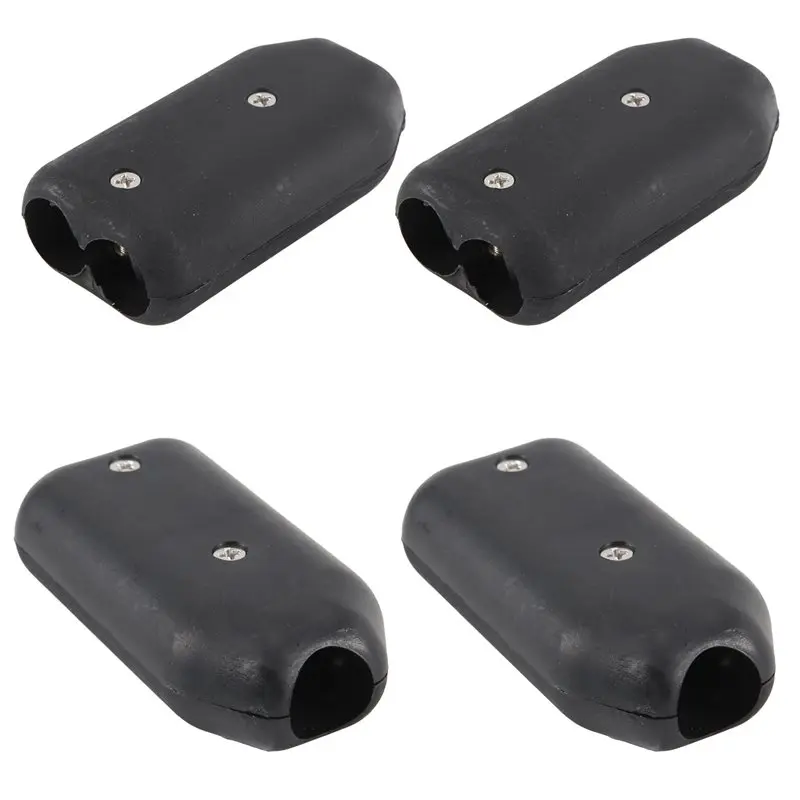 ABGG-4 Pcs 5/8 Inch Rope Clamps Large Reusable Rope Clamp Black Plastic Rope Connector Clamp Suitable For 11-12 Mm Nylon Rope