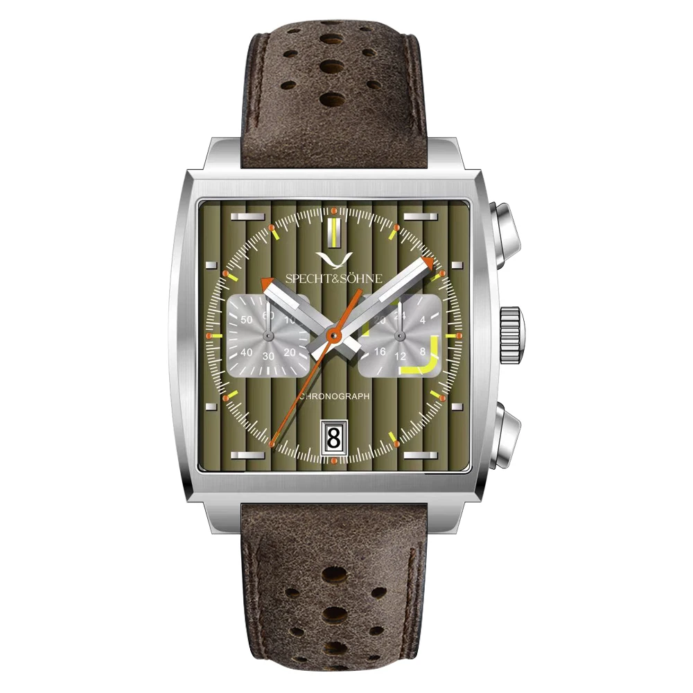 Specht & Söhne 2026 Neuheiten Bestseller Modische Herrenuhren Edelstahl Japan VK63 Chronograph Quarz-Armbanduhr
