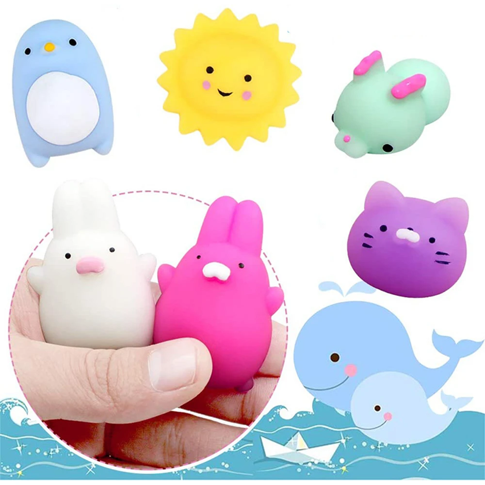 20/30/50PC Cute Cartoon Animal Stress Relief Toys For Boys Girls Birthday Party Favor Piñata Filler Carnival Kids Party Supplies