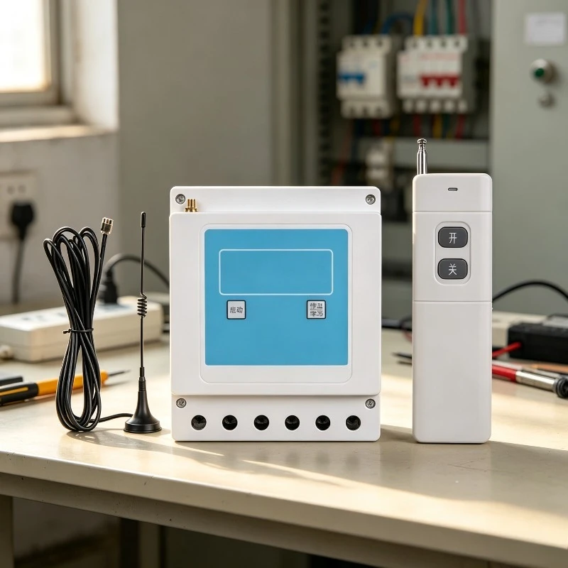 3-Phase 380V Wireless Remote Control Switch for Pump Motor with Phase Failure Protector 220V Option