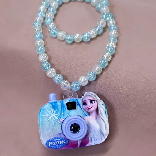 Frozen Necklace Elsa Anna Projection Camera Necklace Cute and Playful Gift Neck Children\'s Jewelry Birthday Gift