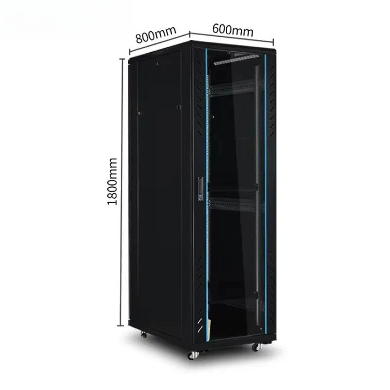 36U 800*600*1800mm Network Enclosure with Glass Door and Cable Management Floor Standing Server Rack Cabinet for Data Center