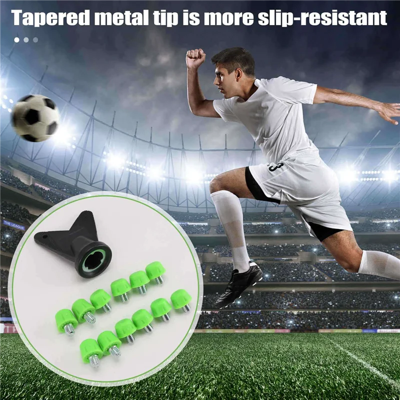 48 個のサッカーブーツスタッド滑り止めネジ M6 プロフェッショナル交換用スパイク SG から AG アディダスグリーン用
