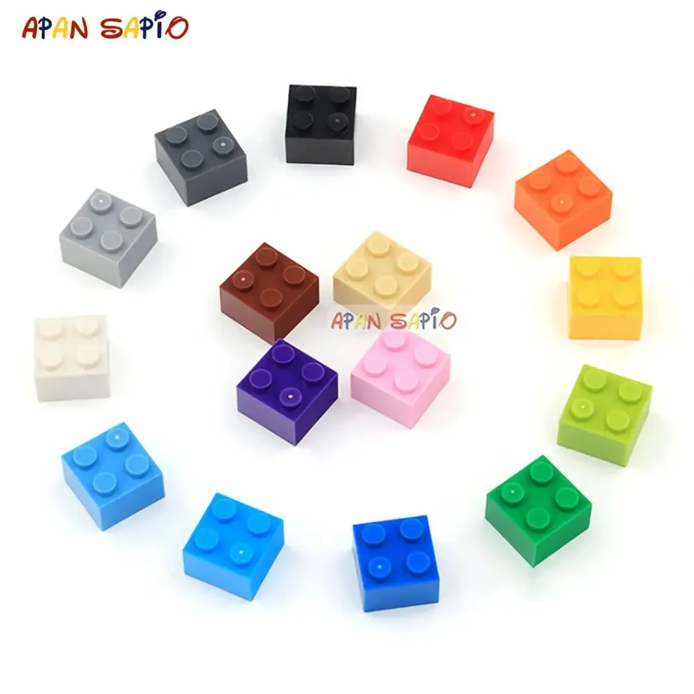 300 stücke Dicke 2x2 Punkte DIY Bausteine Zahlen Bricks Pädagogisches Kreatives Kunststoff Spielzeug für Kinder Kompatibel mit 3003