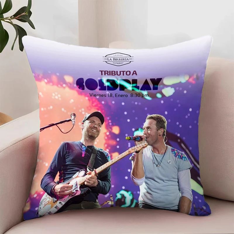 

C-Coldplay Cushion Cover 45x45 Cushions Covers Covers for Bed Pillows Home Decor Aesthetic Room Decoration Pillowcase 40x40